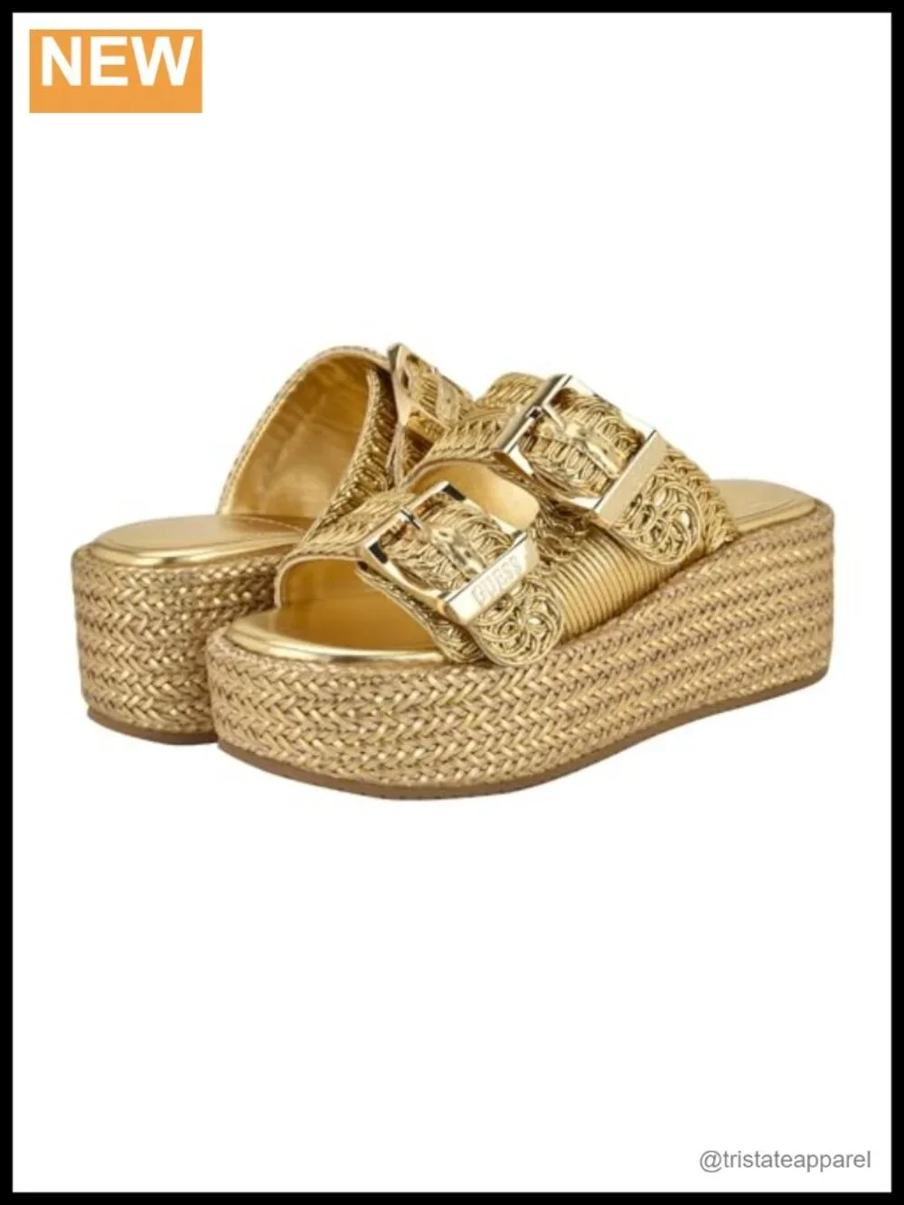 Woven Slide Sandal Platform Slip-On Casual Open Toe